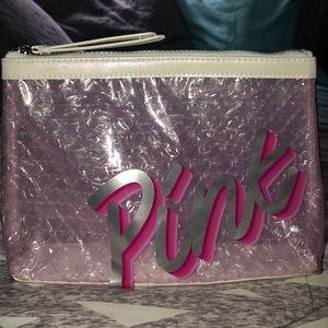 pink cosmetic bag